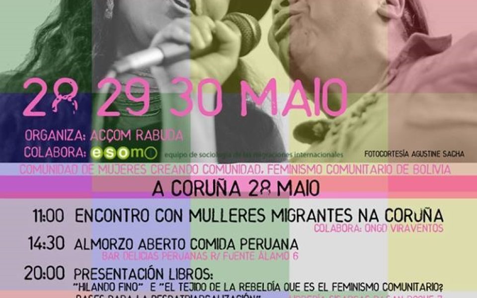 Cartel Mulleres Bolivia. Maio 2015